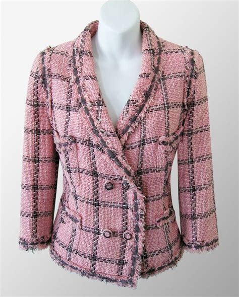 chanel jacket fringed pink|pink chanel jacket women.